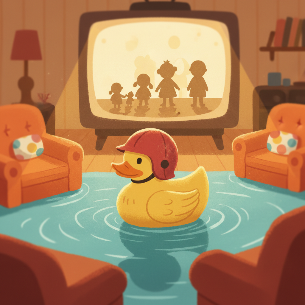Watching the victory at four years old