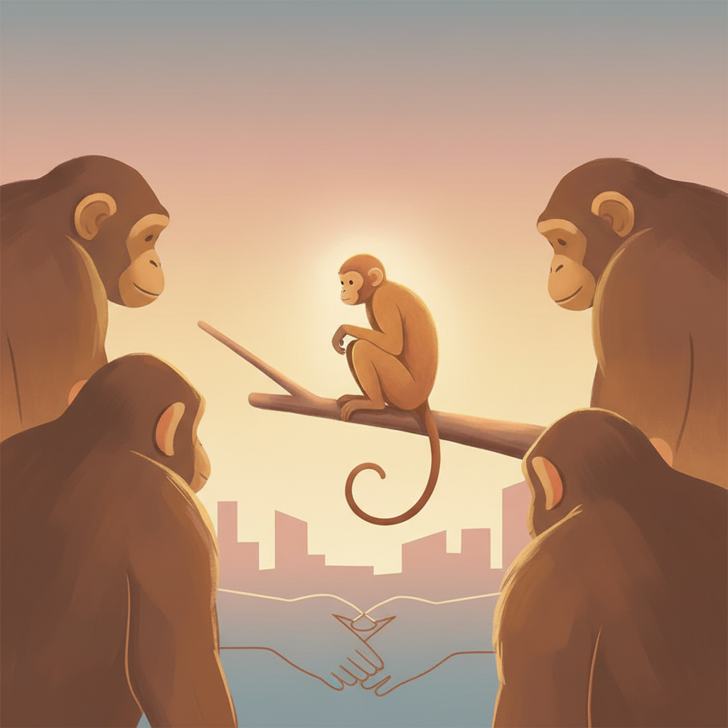 Being a monkey in chimpanzee times